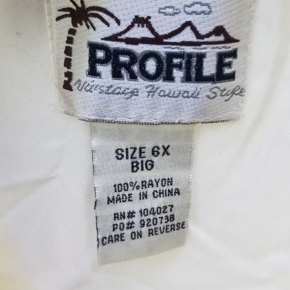 Profile : Vintage Hawaii Style 6x Big button up Shirt Poker - Picture 4 of 6